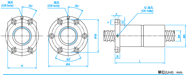 DFV1604滾珠絲杠圖 DFV1604滾珠絲杠螺母圖
