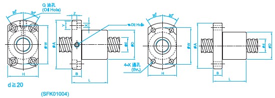 SFK0802滾珠絲杠圖 SFK0802滾珠絲杠圖